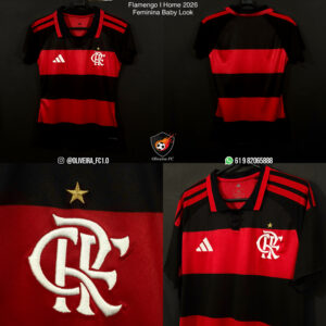 Flamengo I Home 2026 - Feminina ( Baby Look )